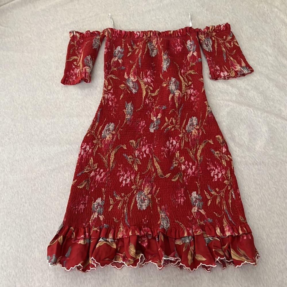 Zimmermann‎ Corsair Iris Shirred Linen And Cotton Blend Dress - Picture 2 of 8